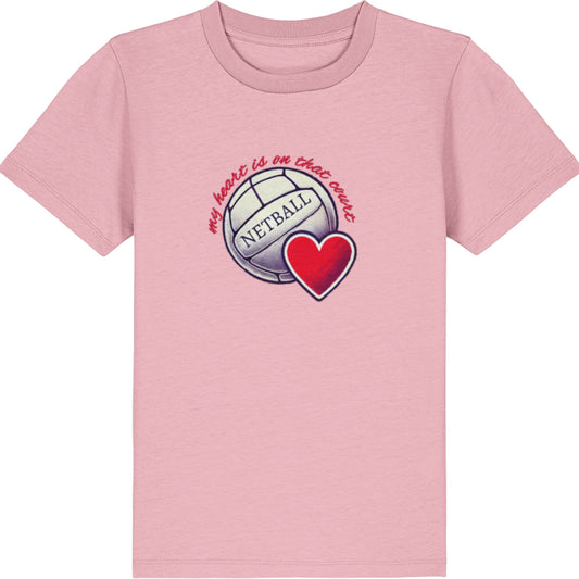 Kids Pink Netball T-Shirt - Cute Netball Gift
