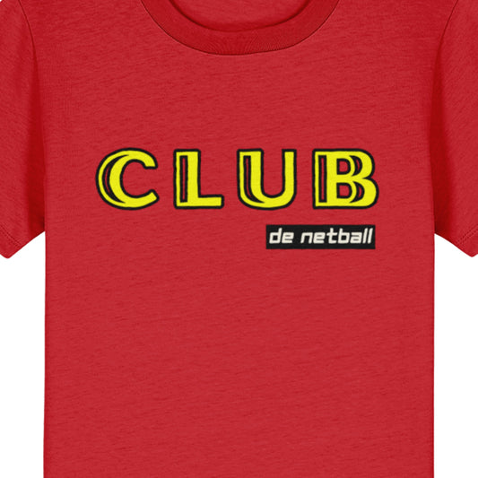 Kids Red Netball Club Tee - Netball Gift