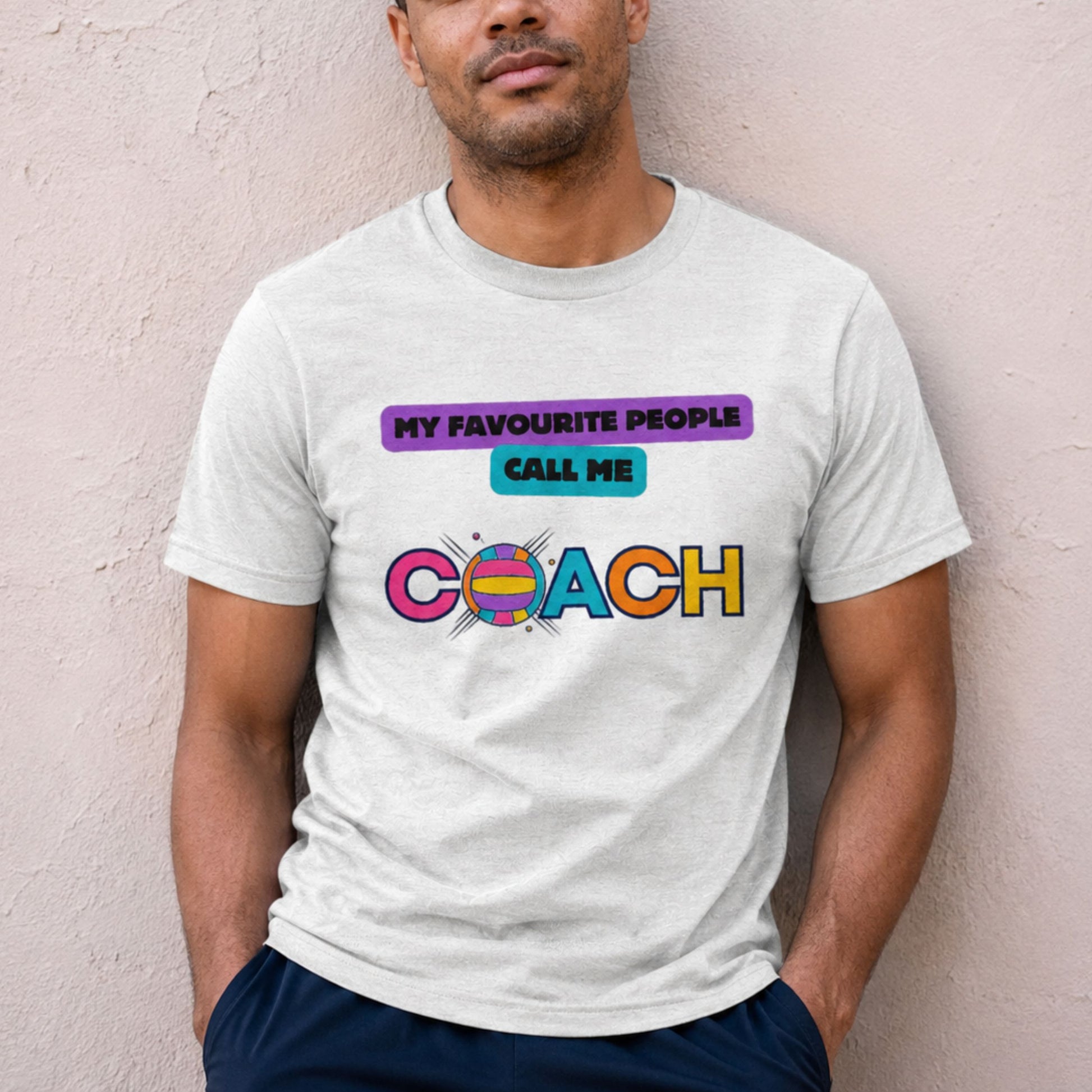 Men's Netball Coach T-Shirt - Gift for Male Netball Coach