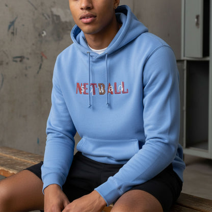 Netball Gifts - Men's Light Blue Netball Squad Hoodie