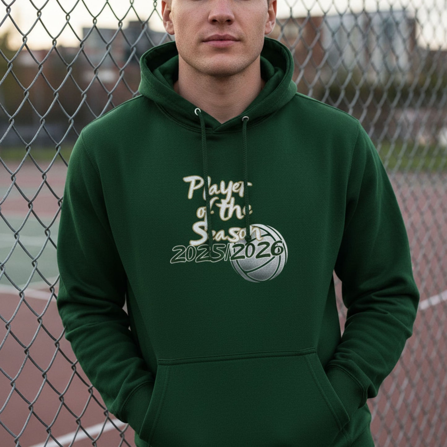 Men's Netball Player Award - Green Hoodie