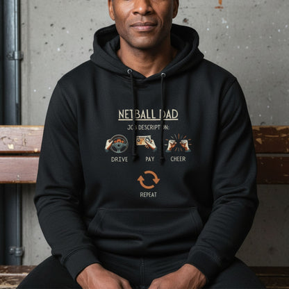 Netball Gifts - Funny Men's Hoodie for Netball Dads