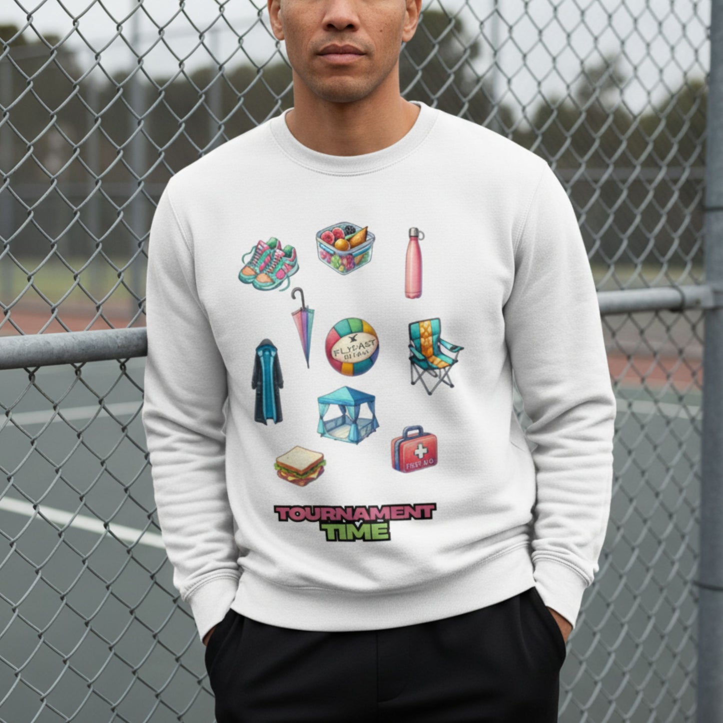 Netball Gifts - Netball Tournament Slogan Jumper for Men