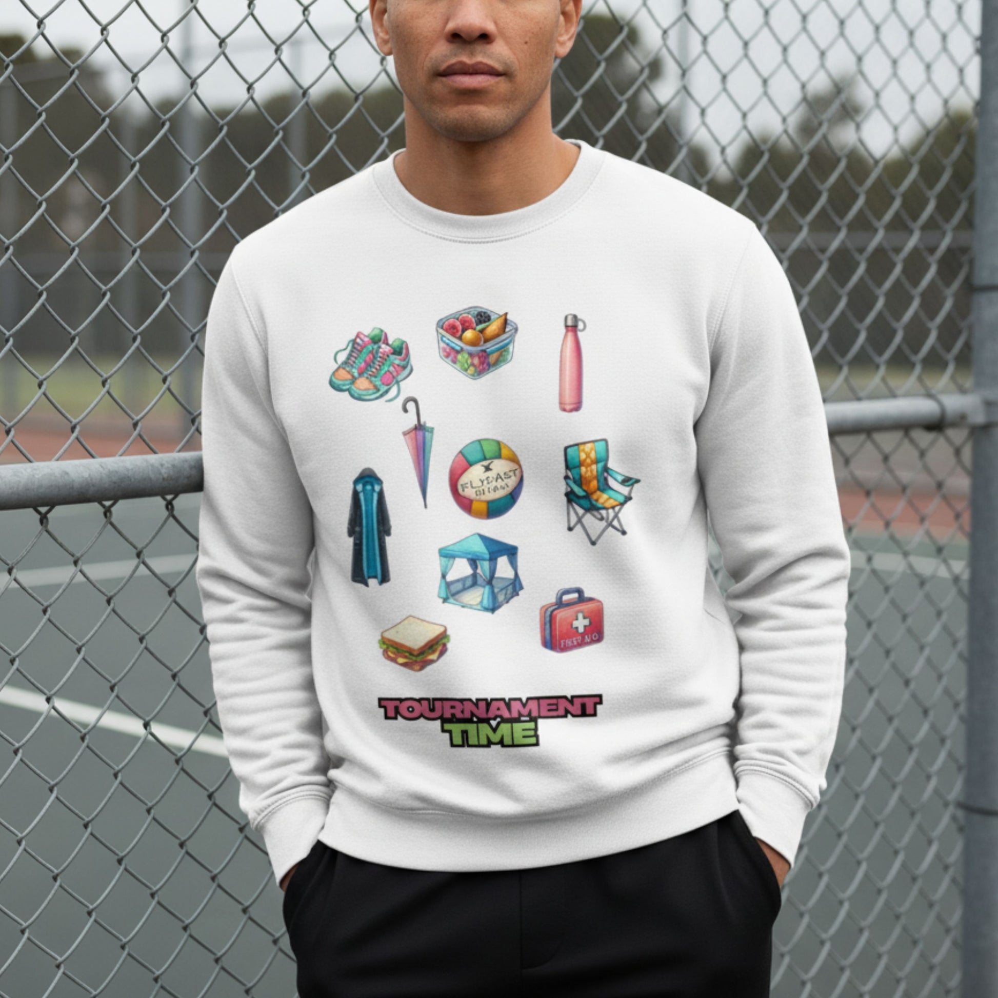 Netball Gifts - Netball Tournament Slogan Jumper for Men