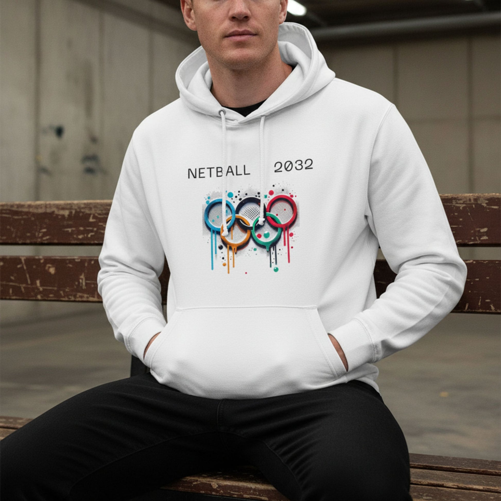 Netball Gifts - Men's Netball 2032 Olympics Hoodie