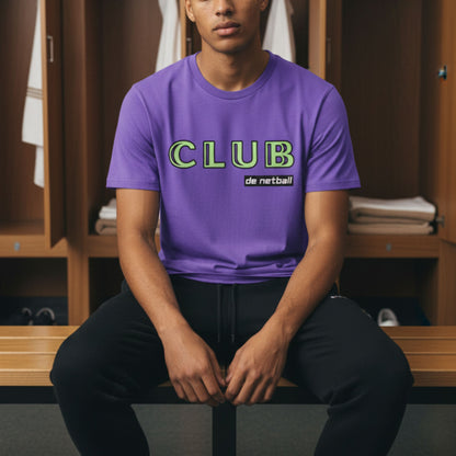 Netball Clothing for Men - Mens Purple Netball Club T-Shirt