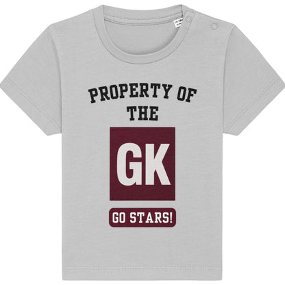 Heather Grey Netball Baby Tee - Netball Team Top for Baby - Netball Gifts