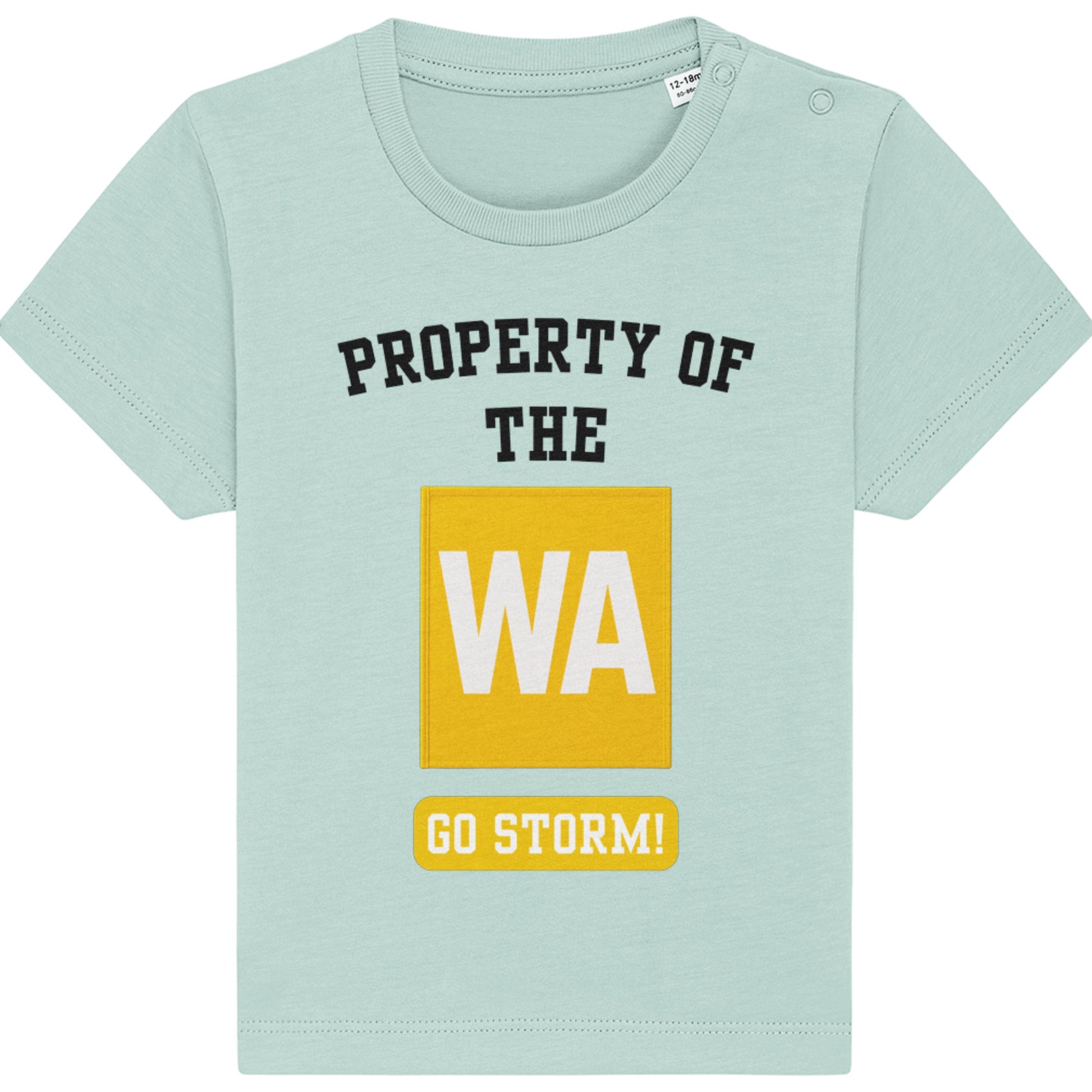 Light Blue Green Netball Baby Tee - Netball Team Top for Baby - Netball Gifts
