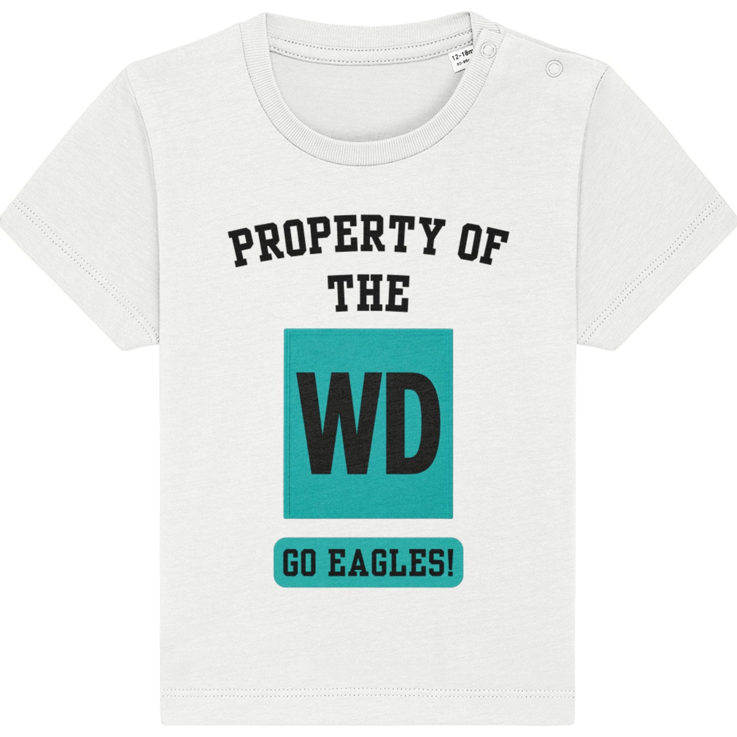 White Netball Baby Tee - Netball Team Top for Baby - Netball Gifts