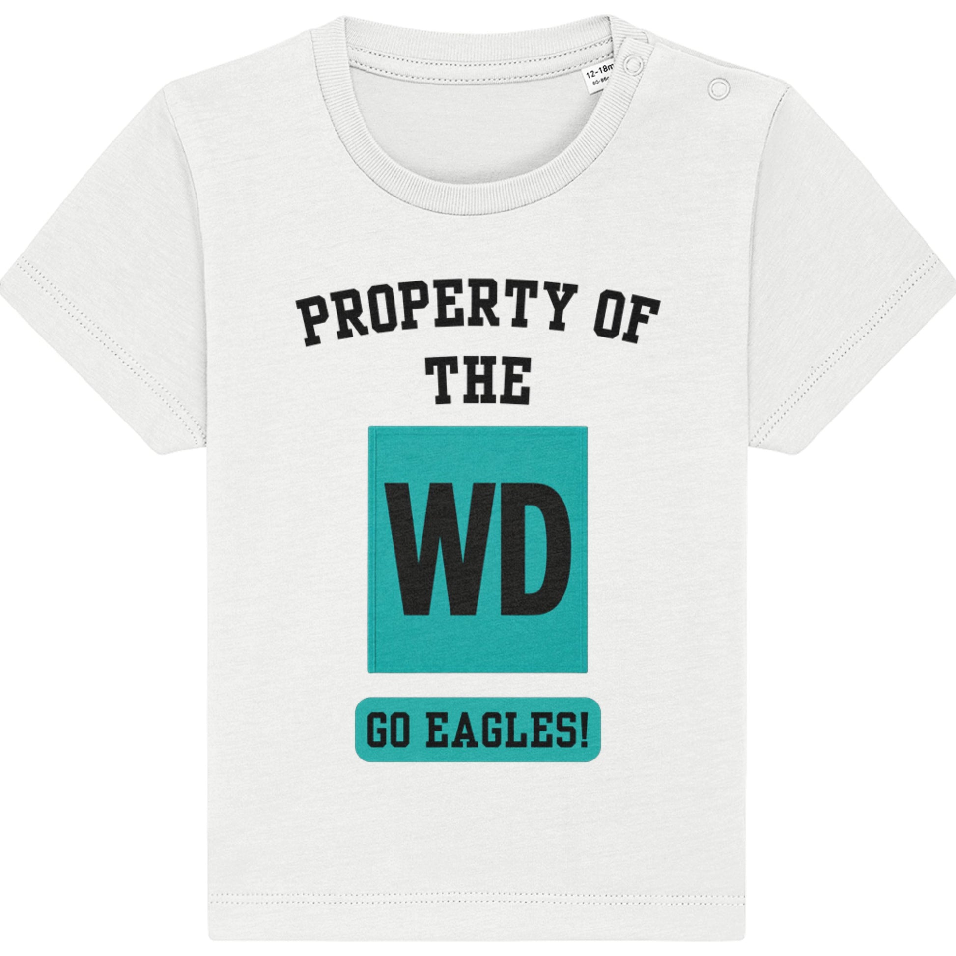 White Netball Baby Tee - Netball Team Top for Baby - Netball Gifts
