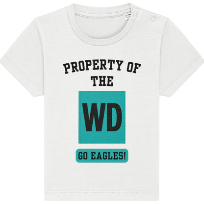 White Netball Baby Tee - Netball Team Top for Baby - Netball Gifts