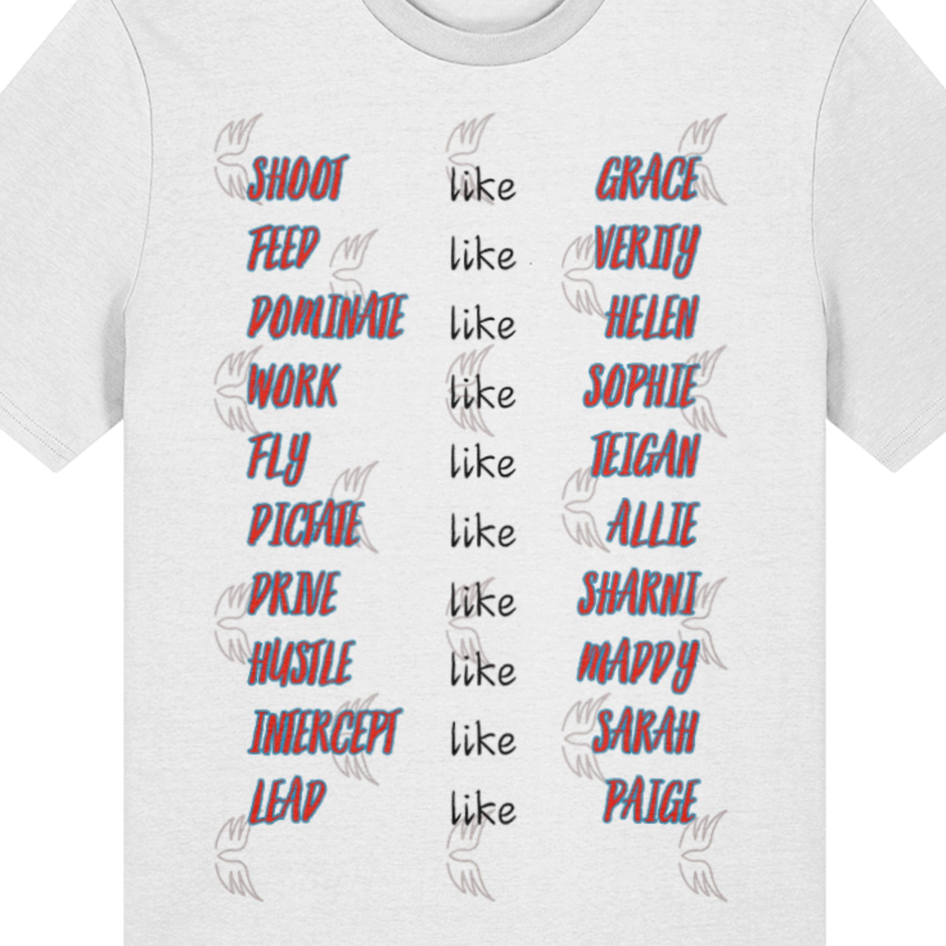 NSW Swifts Netball Team Supporter Tee Shirt Top