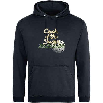 Navy Blue Netball Coach of the Year Hoodie - Netball Coach Award