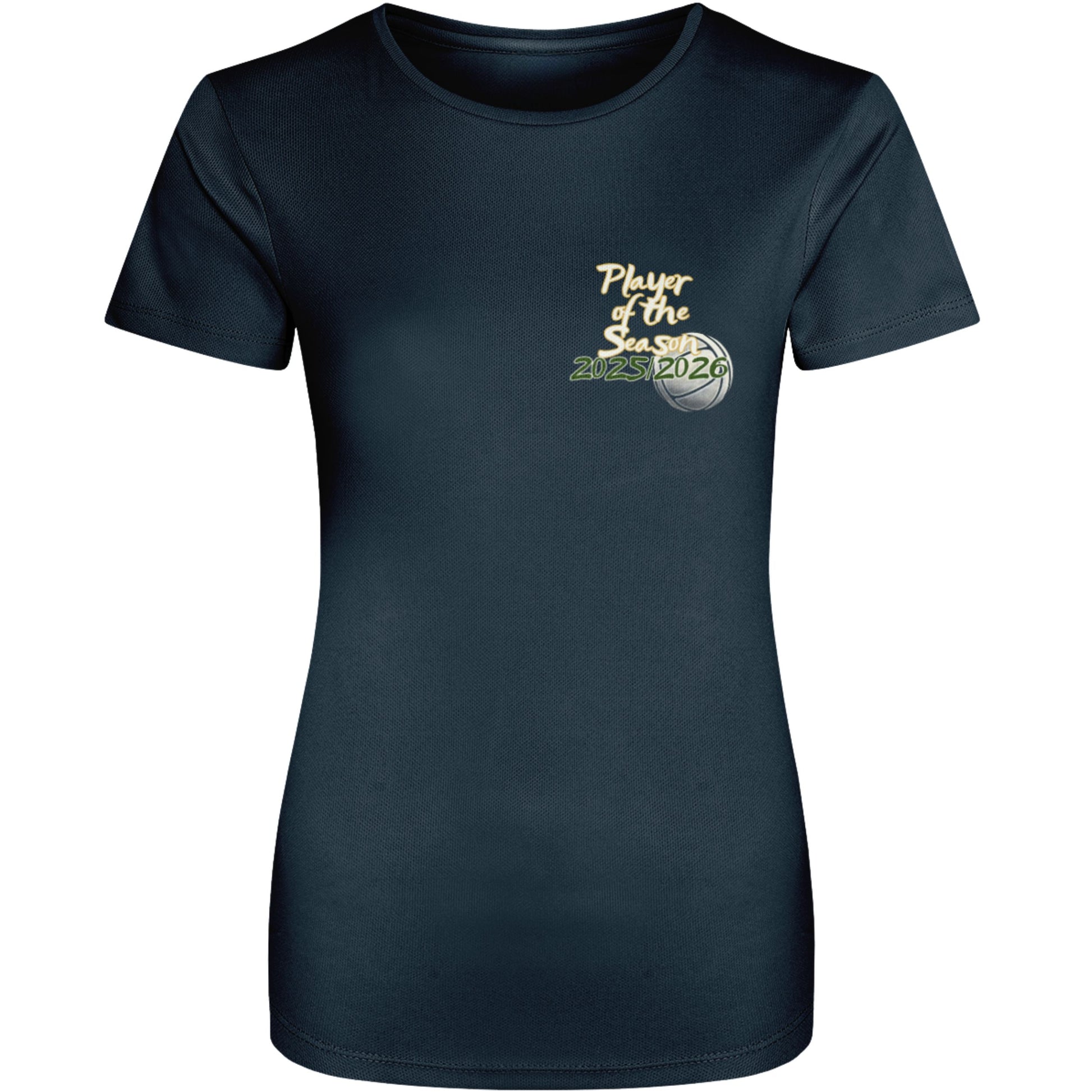 Navy Netball Player of the Season Training Shirt - Netball Player Award