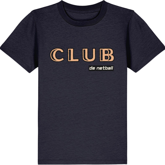 Navy Blue Kids Netball Club T-Shirt Top