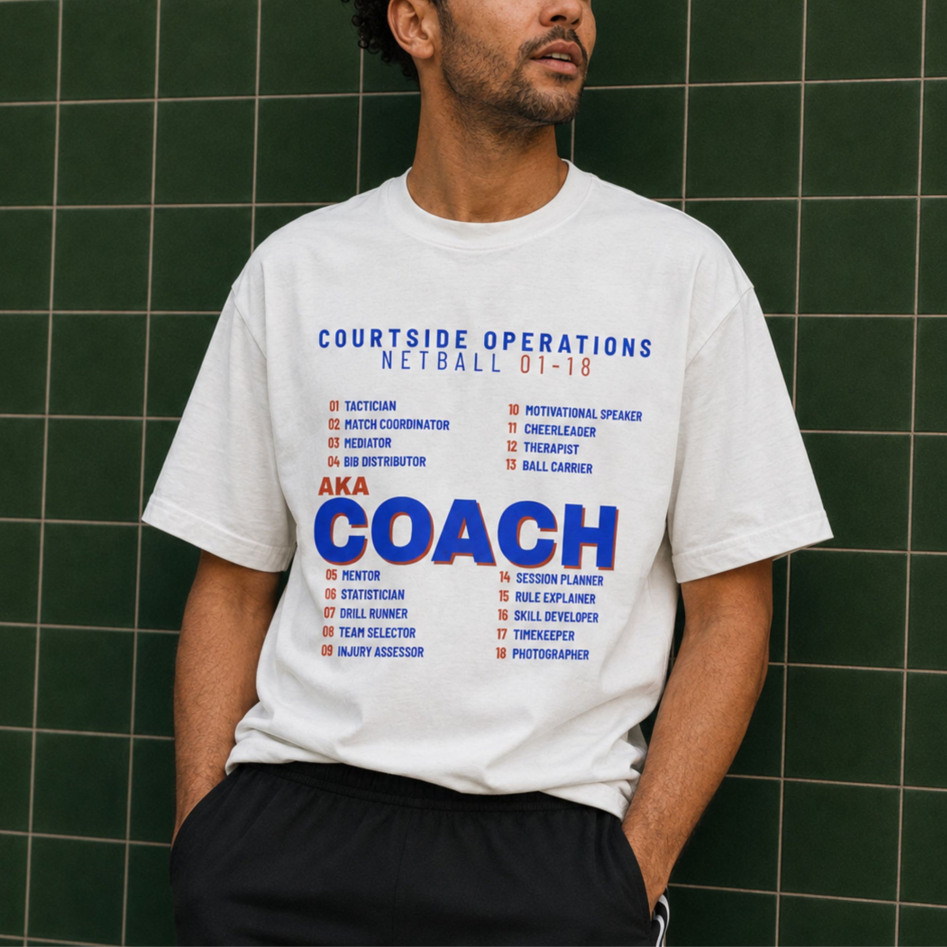 Netball Coach T-Shirt Gift For Men