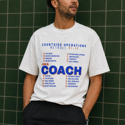 Netball Coach T-Shirt Gift For Men