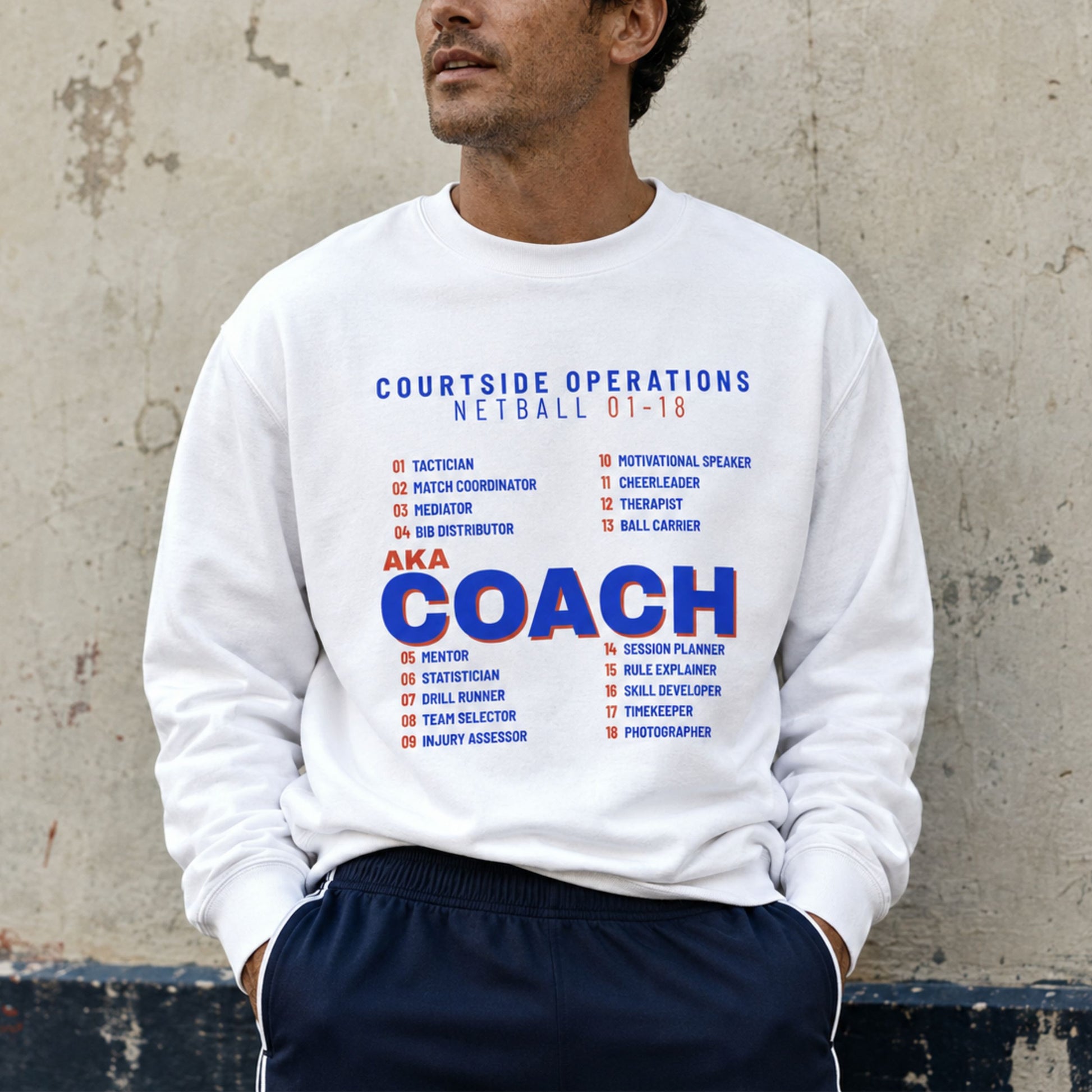 Men's AKA Netball Coach Fashion Jumper