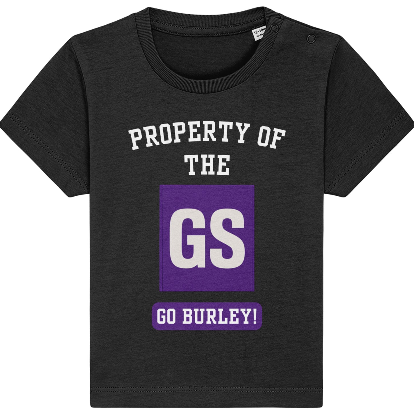 Black Netball Baby Tee - Netball Team Top for Baby - Netball Gifts