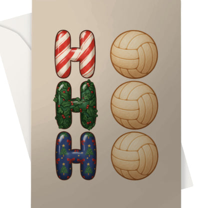 Netball Christmas Card - Ho Ho Ho Netballs 