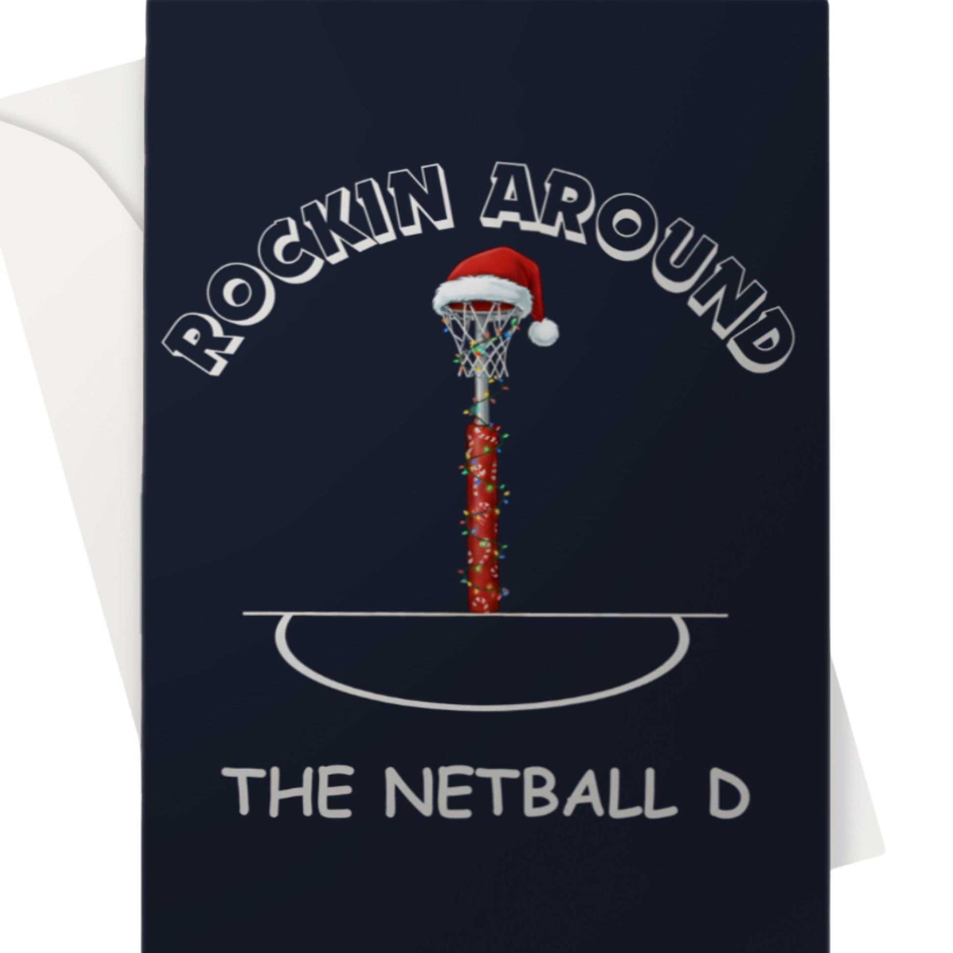 Netball Christmas Card - Rockin Around The Netball D