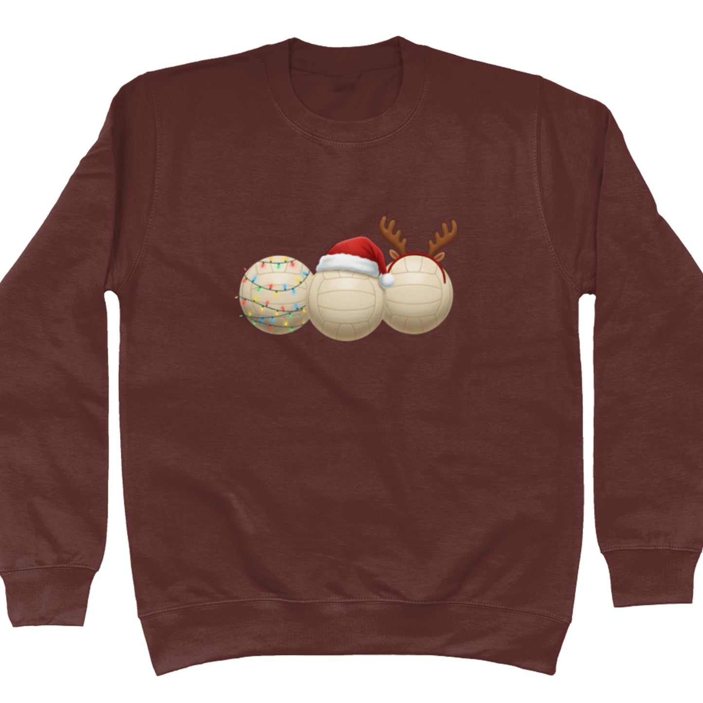 Brown Netball Christmas Jumper for Netball Players