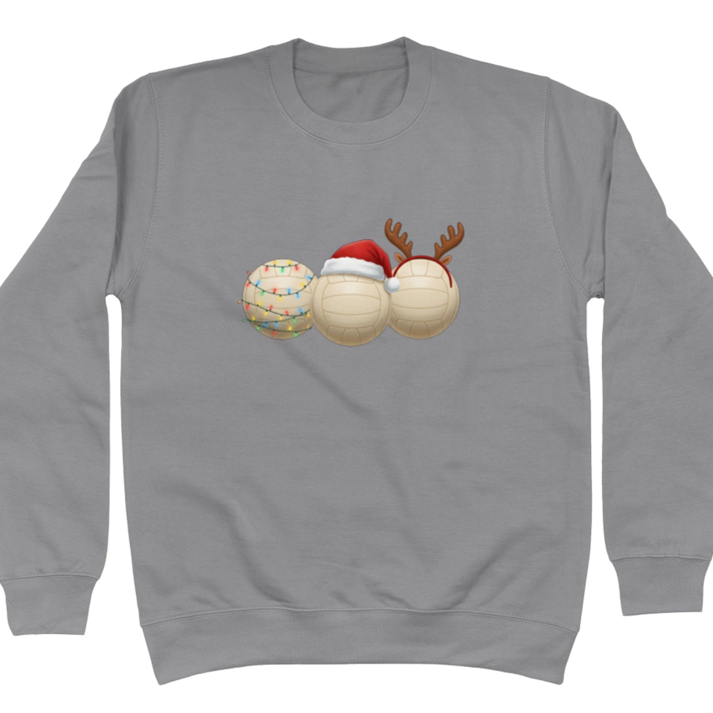 Grey Netball Christmas Jumper - Netball Player Sweatshirt