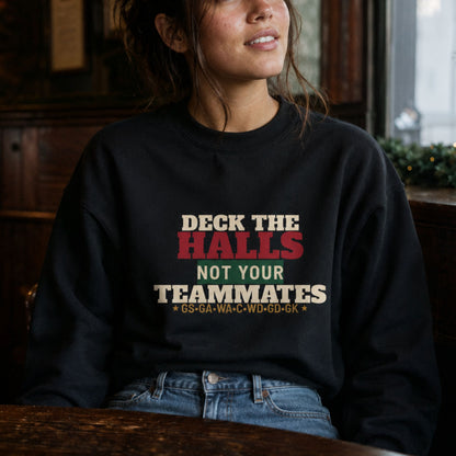 Black Netball Christmas Sweater with Funny Slogan