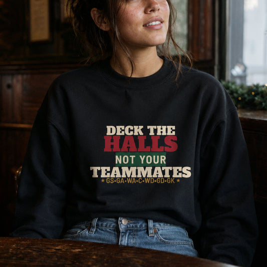 Black Netball Christmas Sweater with Funny Slogan