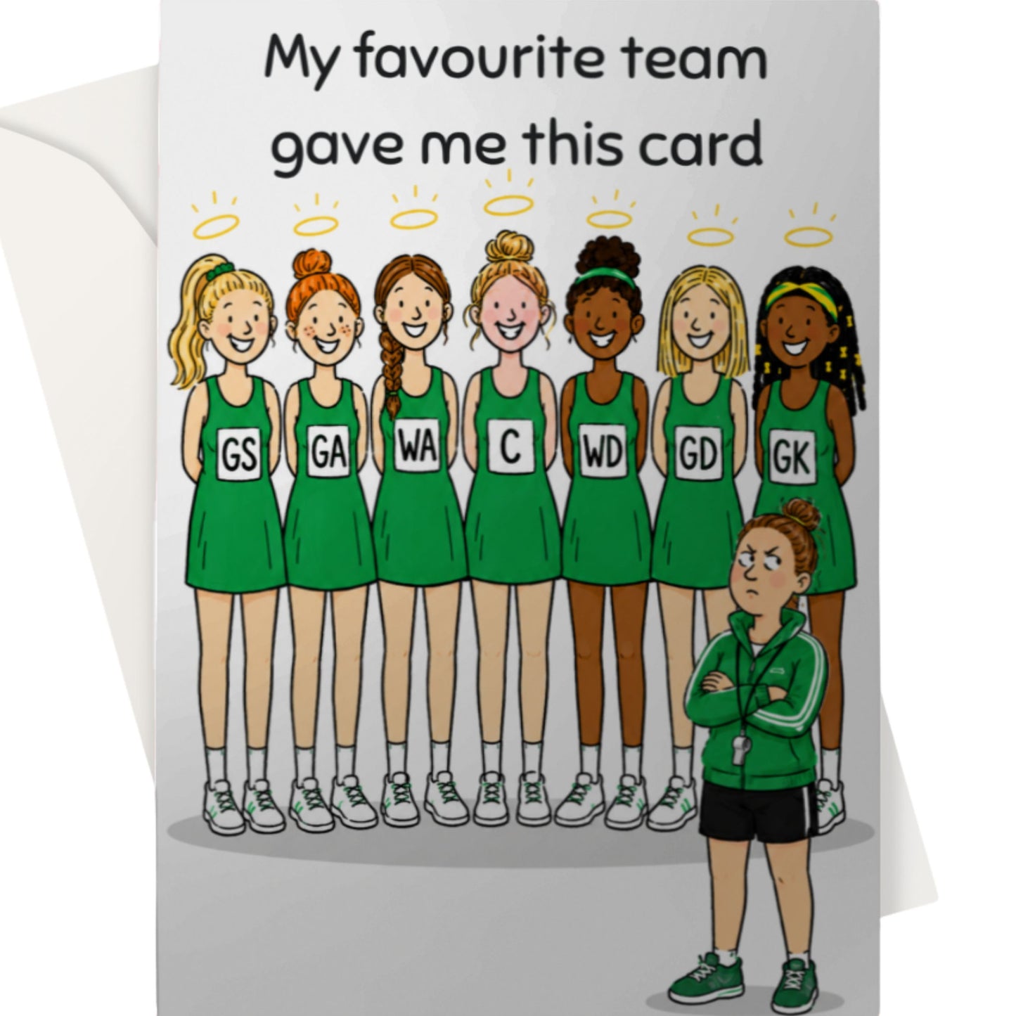 Funny Netball Team Card for Coach - My Favourite Team Gave Me This Card