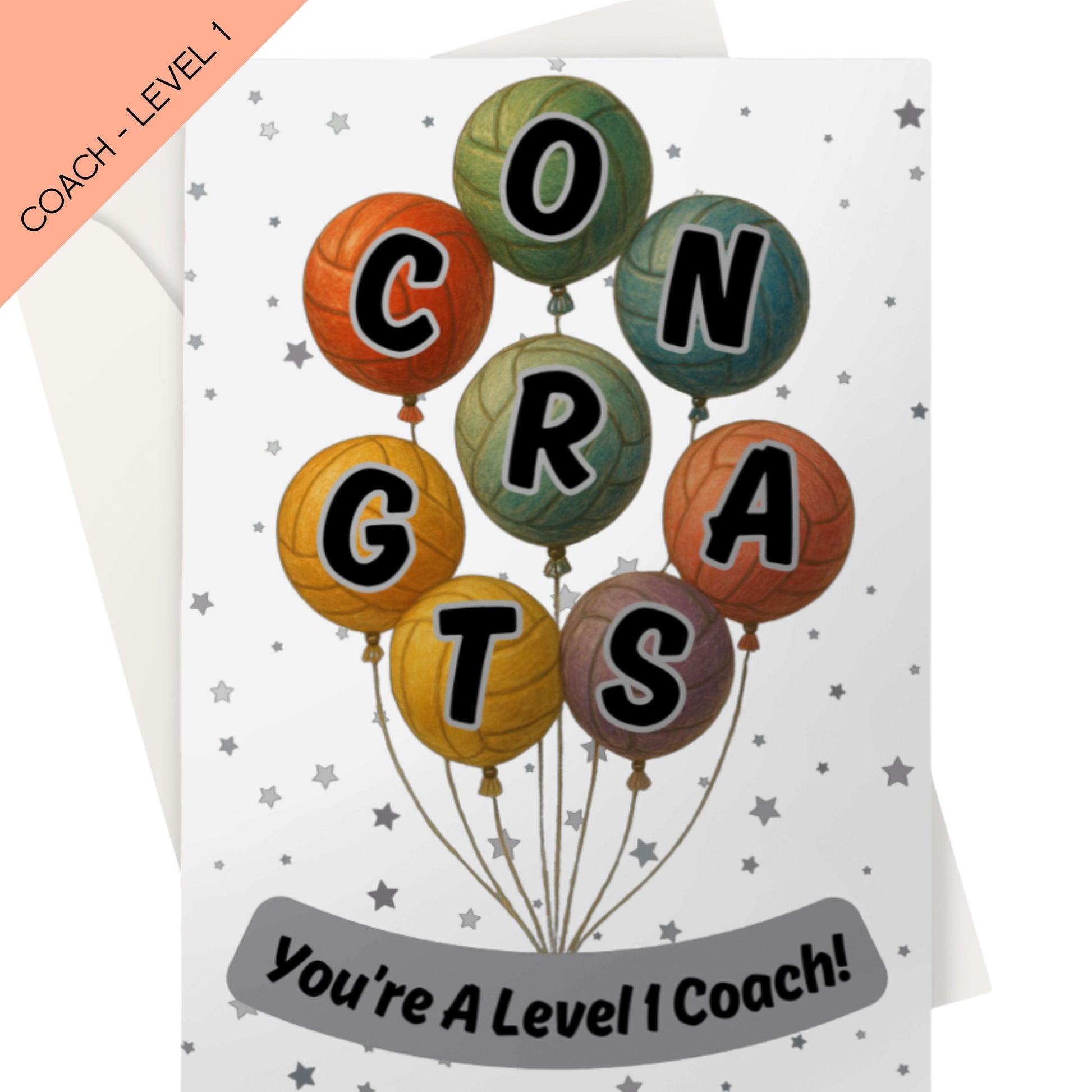 Netball Coach Level 1 Congratulations Card