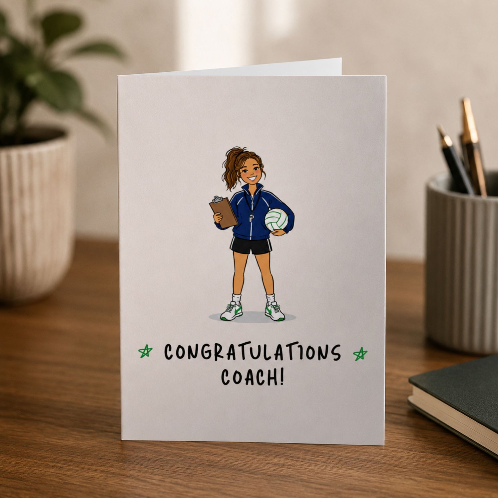 Congratulations Netball Coach Card - Netball Greeting Card