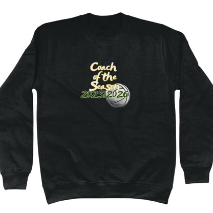 Black Netball Coach of the Season Sweatshirt - Netball Coach Award