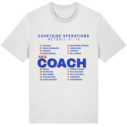 White Netball Coach Job T-Shirt - Gift For Netball Coaches