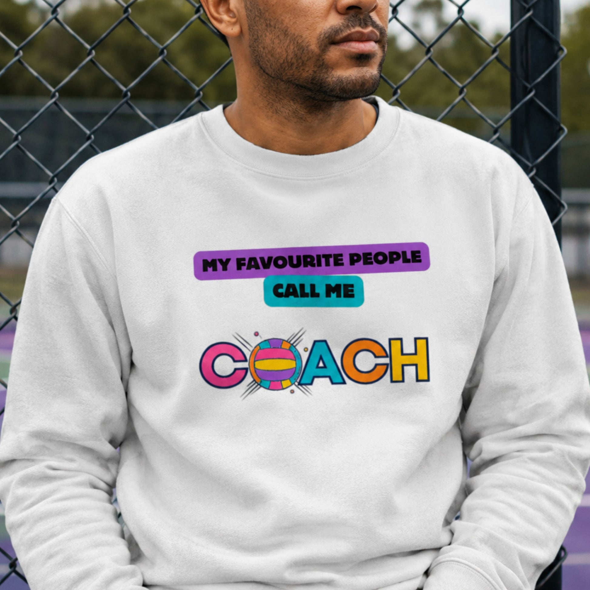 Netball Coach Sweatshirt for Men - Netball Coach Gift