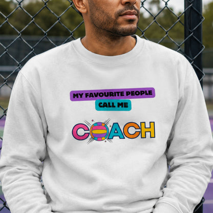Netball Coach Sweatshirt for Men - Netball Coach Gift