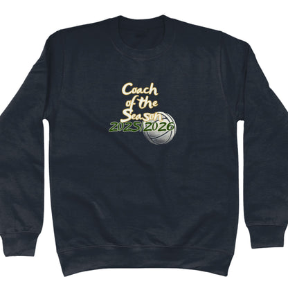 Navy Blue Netball Coach of the Season Sweatshirt - Netball Coach Award