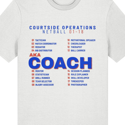 Netball Coach Fashion T-Shirt - Gifts for Netball Coach