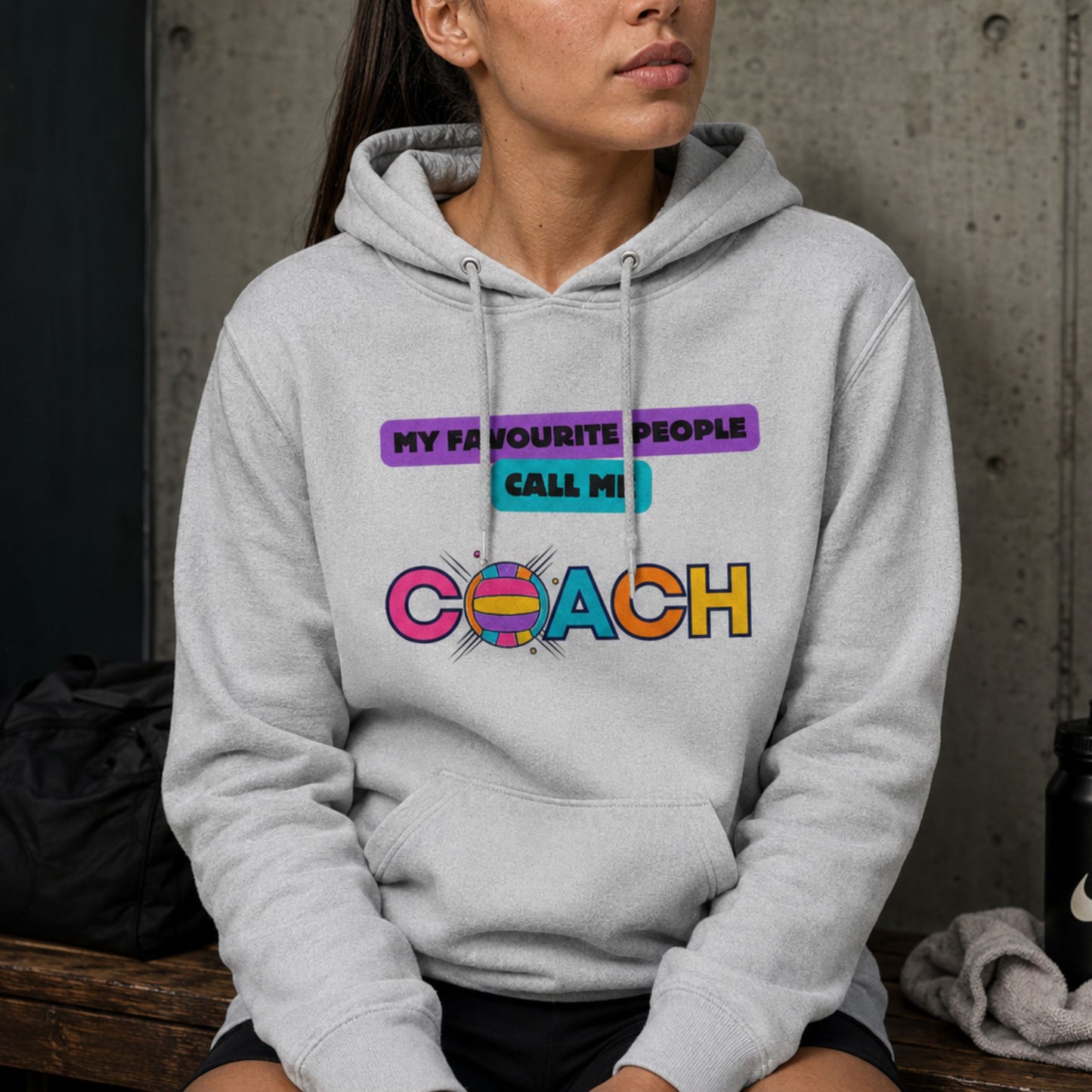 Netball Coach Top for Women - Colourful Netball Coach Hoodie