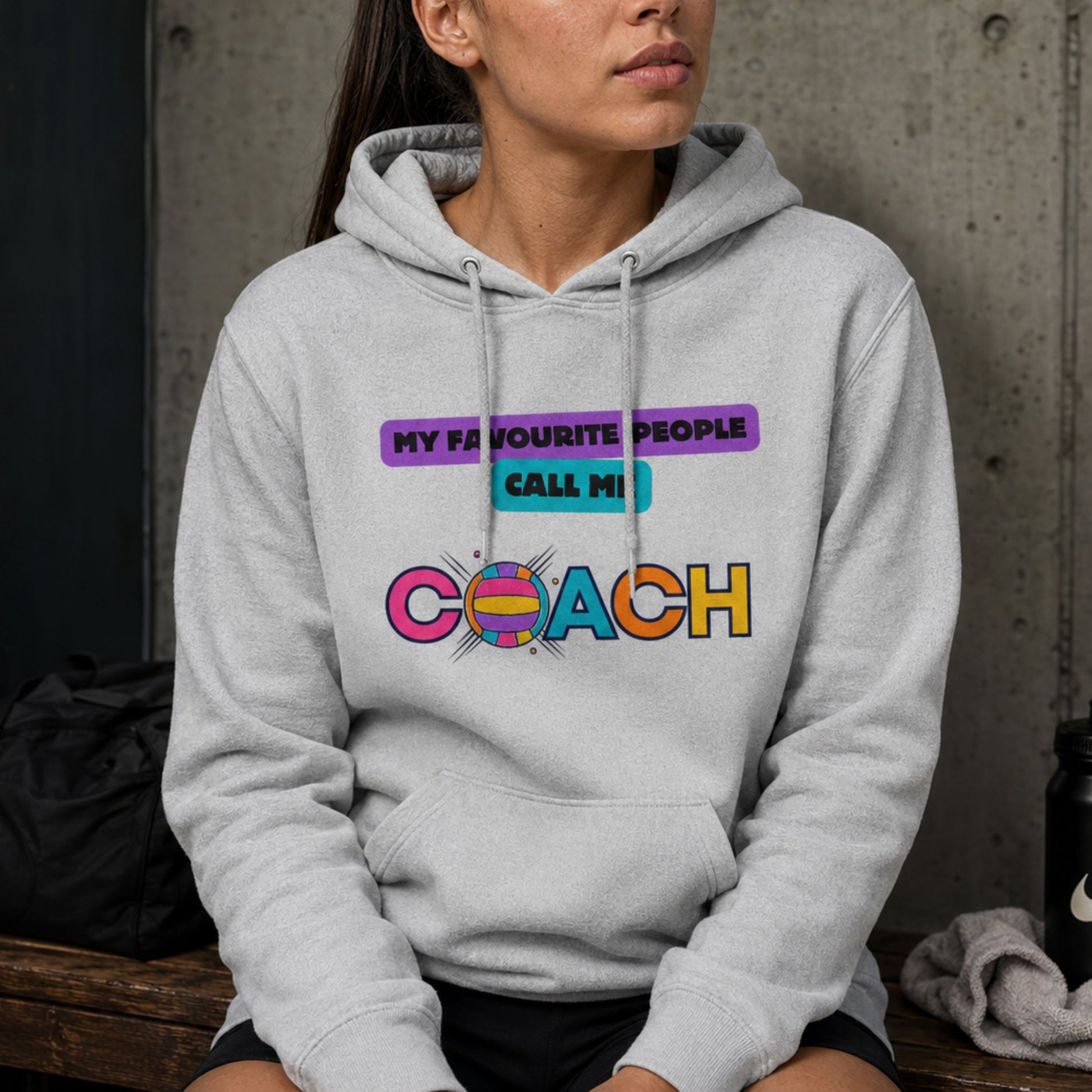 Netball Coach Top for Women - Colourful Netball Coach Hoodie