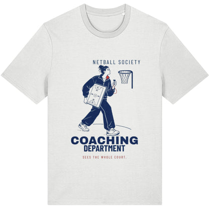 Netball Coach T-shirt with Coaching Department Fashion Graphic