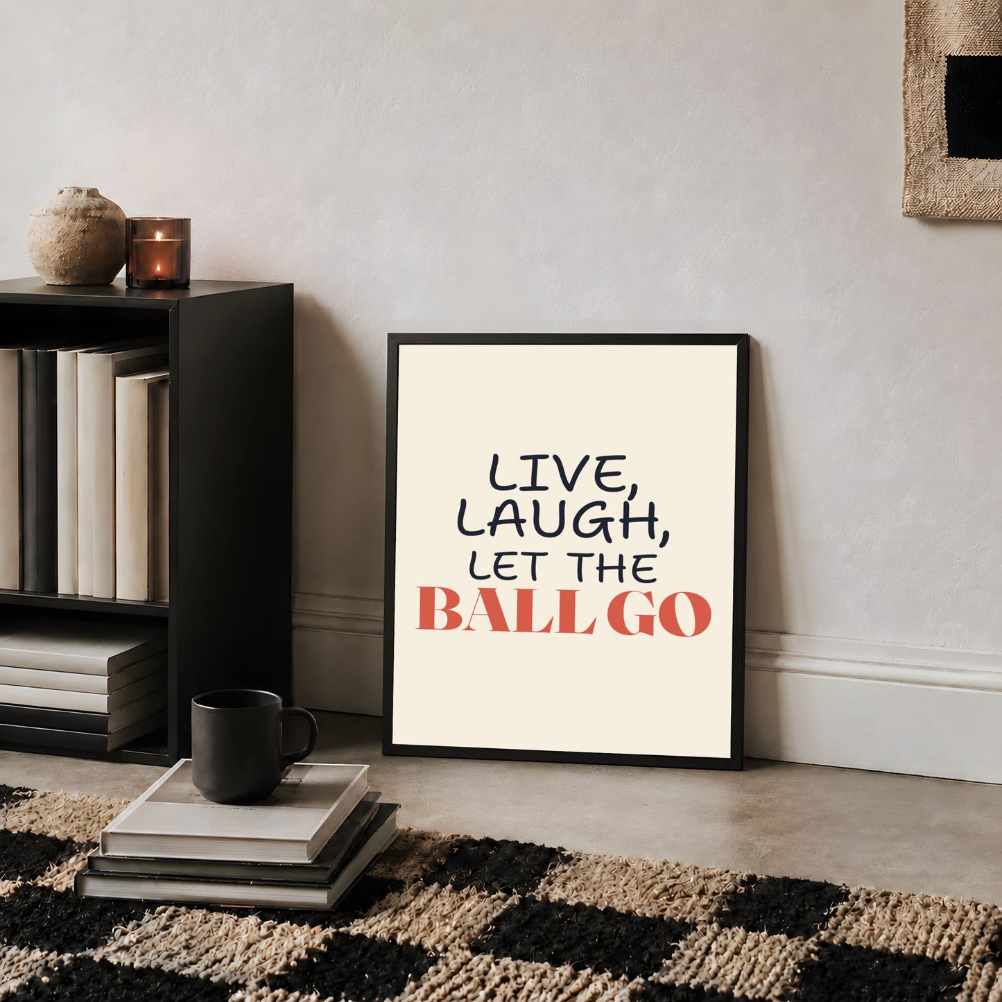 Netball Typography Poster Print - Let The Ball Go