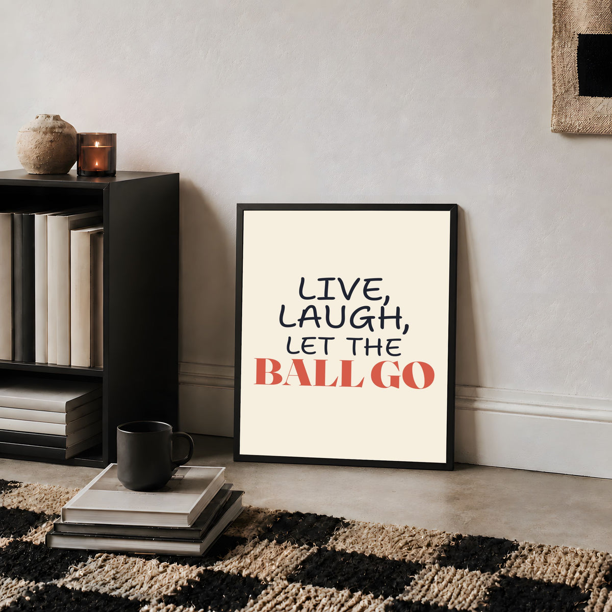 Netball Typography Poster Print - Let The Ball Go