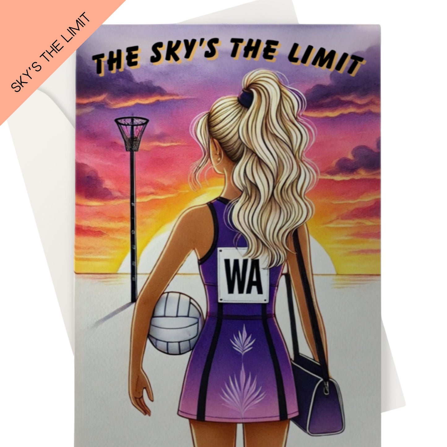 Netball Congratulations Card - Well Done Card for Netball Players