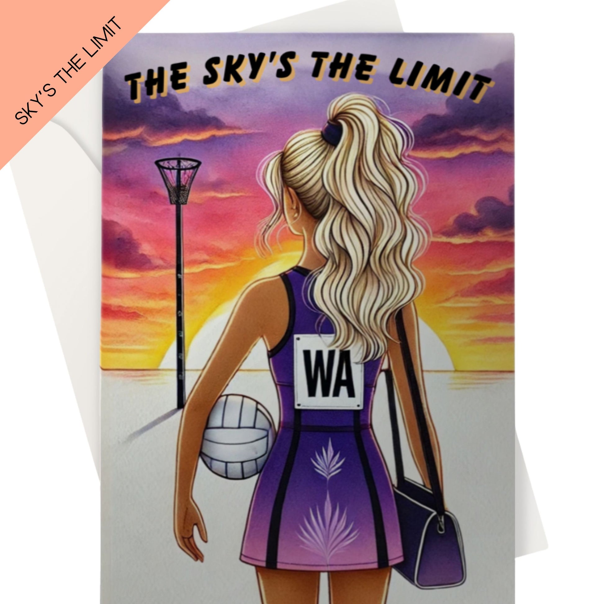 Netball Congratulations Card - Well Done Card for Netball Players