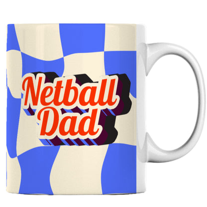 Netball Dad Retro Mug - Netball Gifts for Dads