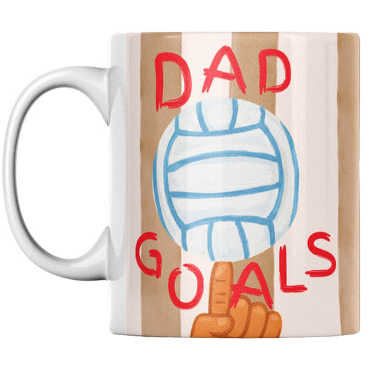 Netball Dad Goals Mug - Netball Gifts for Dads