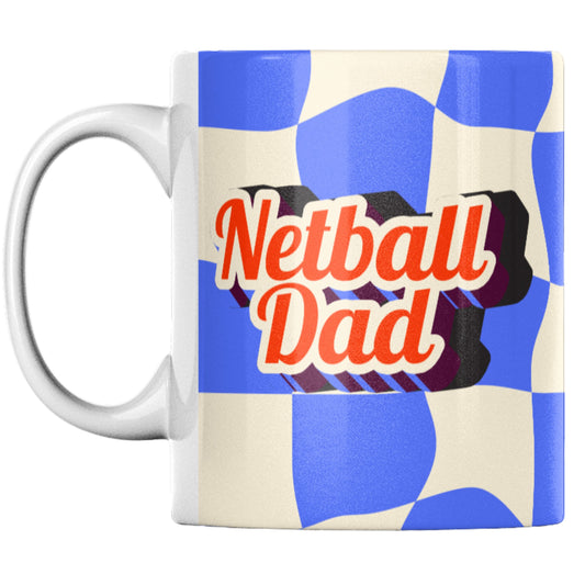 Retro Netball Dad Mug - Netball Gifts