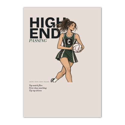 Editorial Netball Player Wall Art Poster Print