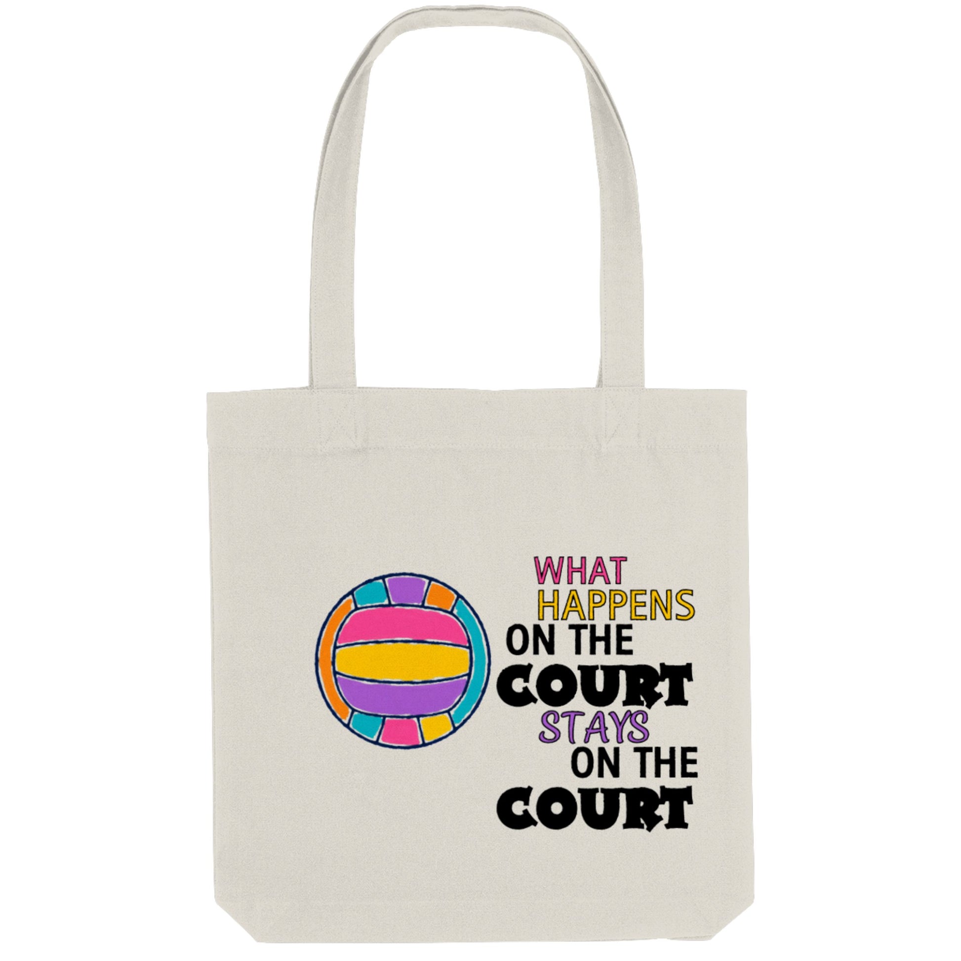 Netball Player Colourful Tote Bag - Netball Gifts